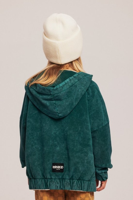 VINTAGE GREEN PANEL HOODIE/ Detská mikina