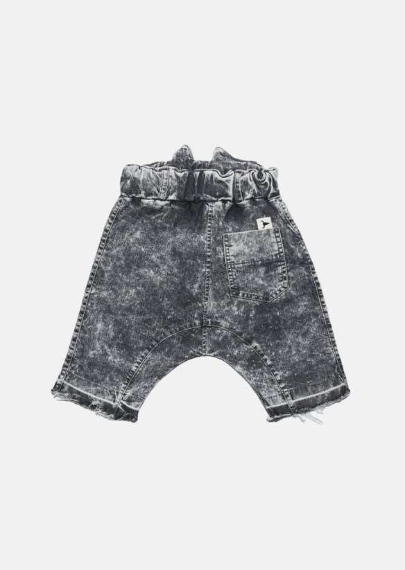 JEANS ACID SHORTS black / Šortky - Veľkosť Booso: 2/3 roky