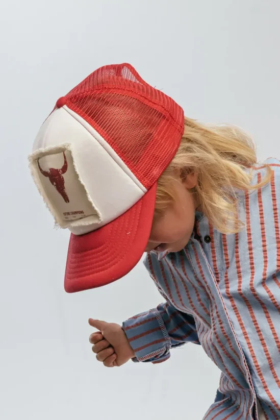 RED TRUCKER CAP red/white / Šiltovka so sieťkou