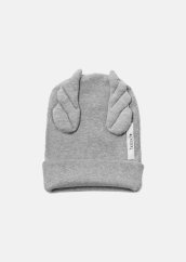 RIBBING BEANIE WINGS GRAY MARL