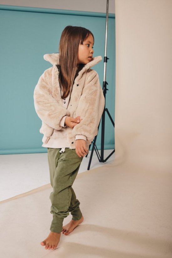 NOHAVICE STRIPED ACID PANTS khaki vintage