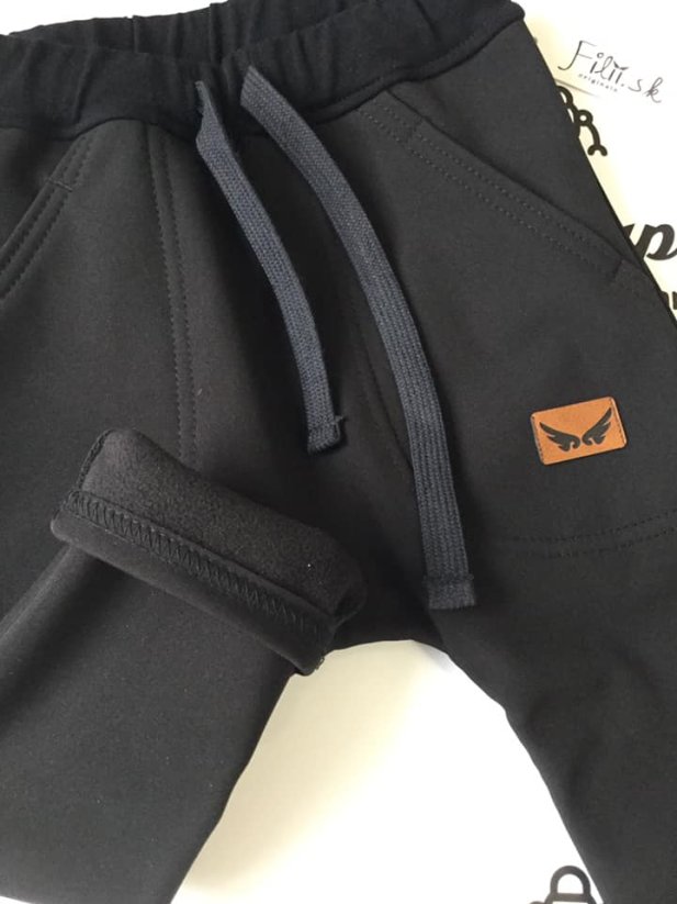 Softshell pudlové nohavice LOGO BLACK