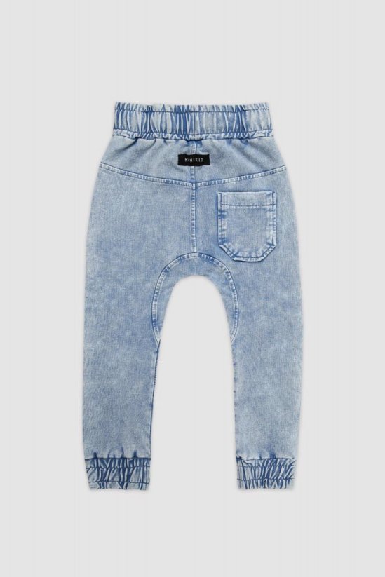Nohavice MARBLE BLUE BIKER JOGGERS