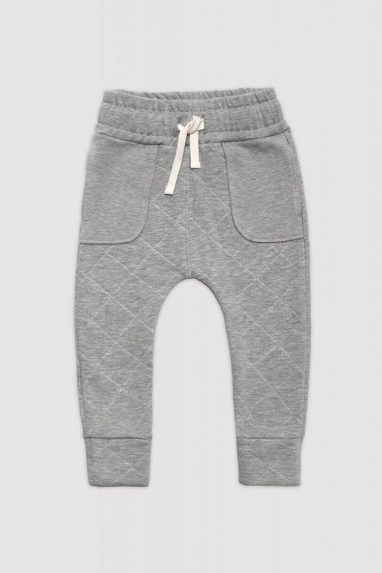 Nohavice QUILTED GREY JOGGERS