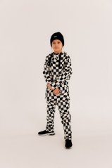 Nohavice B&W CHECKERED COMFORT FIT