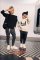 STRIPE BLACK PANTS black / Detské nohavice s lampasom