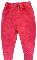 Nohavice VINTAGE RED STRAIGHT CUT PANTS