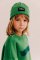 GREEN COTTON HAT / Zelená vrúbkovaná čiapka
