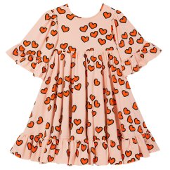 Boho šaty Pale Pink Hearts