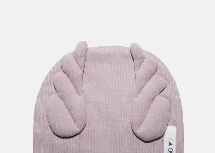 RIBBING BEANIE WINGS DUSTY PINK