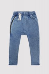Nohavice Marmo Blue Zipper Joggers