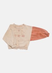 DOUBLE VINTAGE SWEATSHIRT / Detská dvojfarebná mikina ružová