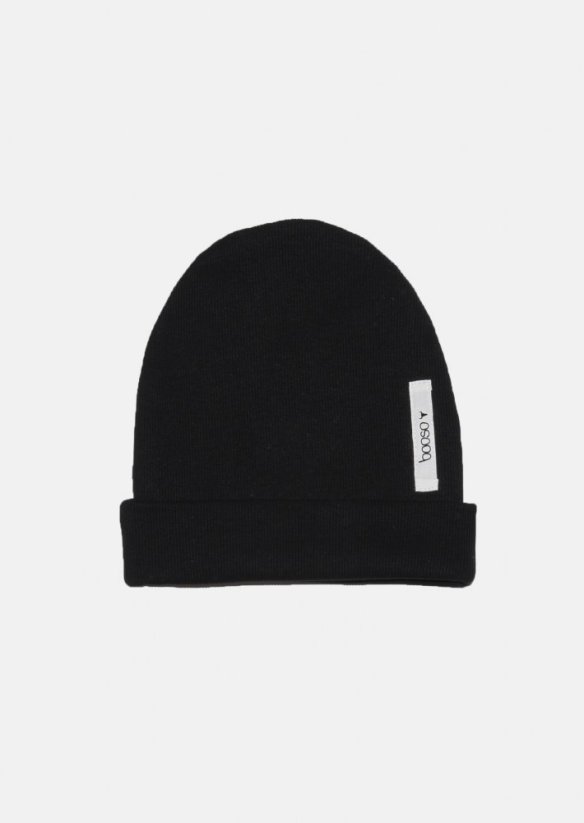 RIBBING BEANIE BLACK - Veľkosť Booso: 2/3 roky