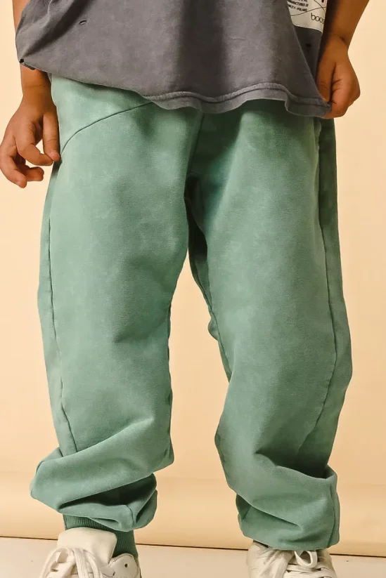 NOHAVICE SHAPE WELT PANTS mint - Veľkosť Booso: 4/5 rokov