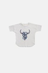 BISON IVORY TEE white/black/blue / Detské tričko