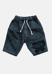 ACID POCKET SHORTS graphite / Šortky s dierami a vreckom