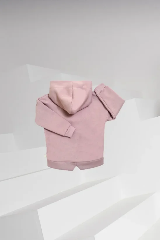 WARM PINK HOODIE light pink / Detská teplá mikina - Veľkosť Booso: 8/9 rokov