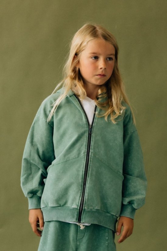 Khaki Pocket Hoodie / Detská mikina - Veľkosť: 134/140
