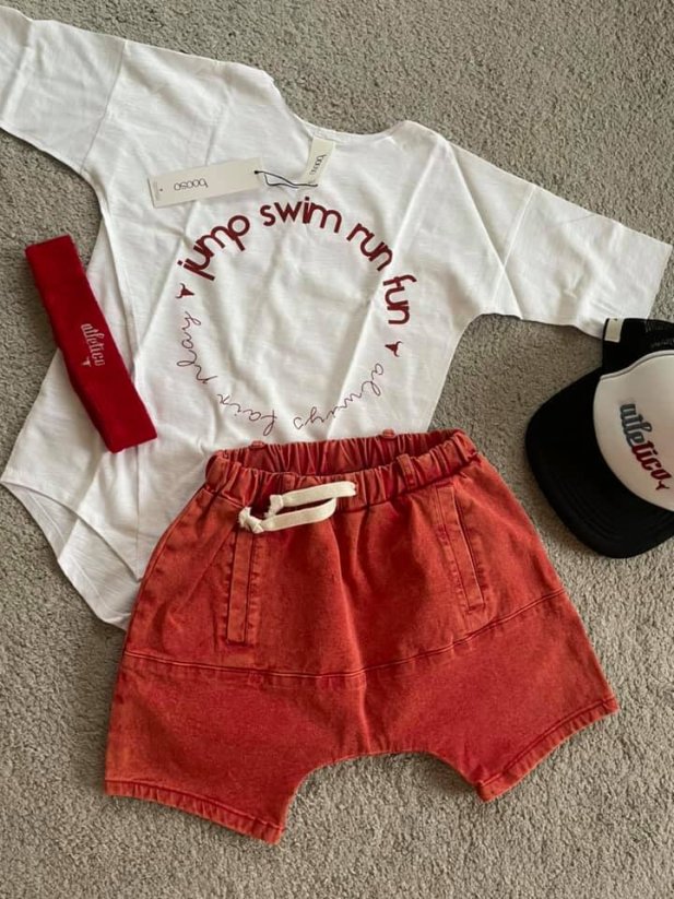 BOOSO JEANS SHORTS red - Veľkosť Booso: 6/7 rokov