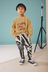 STRIPED ACID PANTS black tie dye „zebra” / Detské nohavice