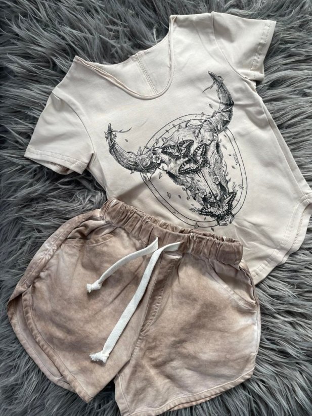 SAND COLDDYE SHORTS CAMEL / Šortky