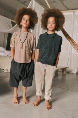 POCKET COLDDYE TEE beige / Detské tričko s vreckom