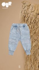 NOHAVICE PATCH PANTS acid blue