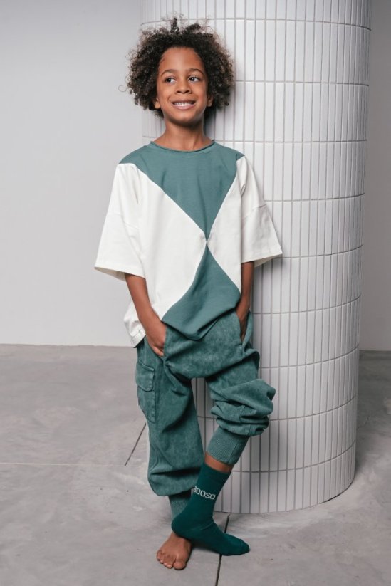 FRINGLE GREEN PANTS green / Detské nohavice - Veľkosť Booso: 6/7 rokov
