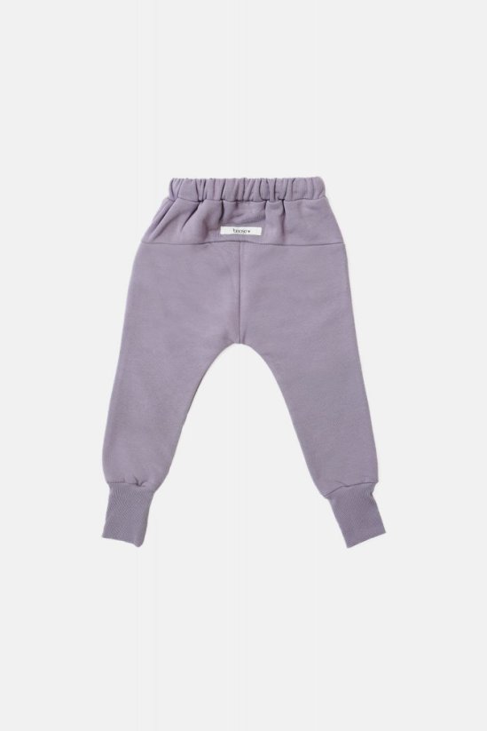 WARM PANTS lilac / Detské teplé nohavice - Veľkosť Booso: 8/9 rokov