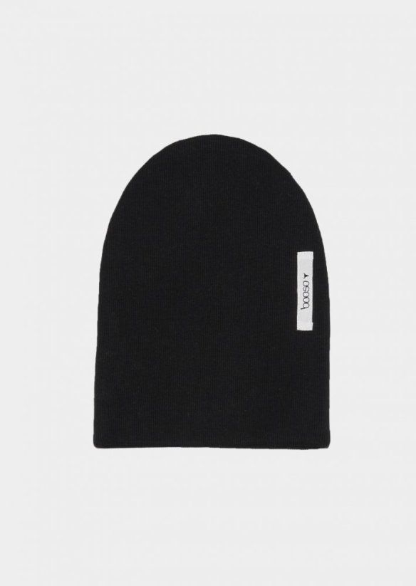 RIBBING BEANIE BLACK - Veľkosť Booso: 2/3 roky
