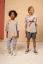 LONG TEE gray/ red stripe / Detské tričko