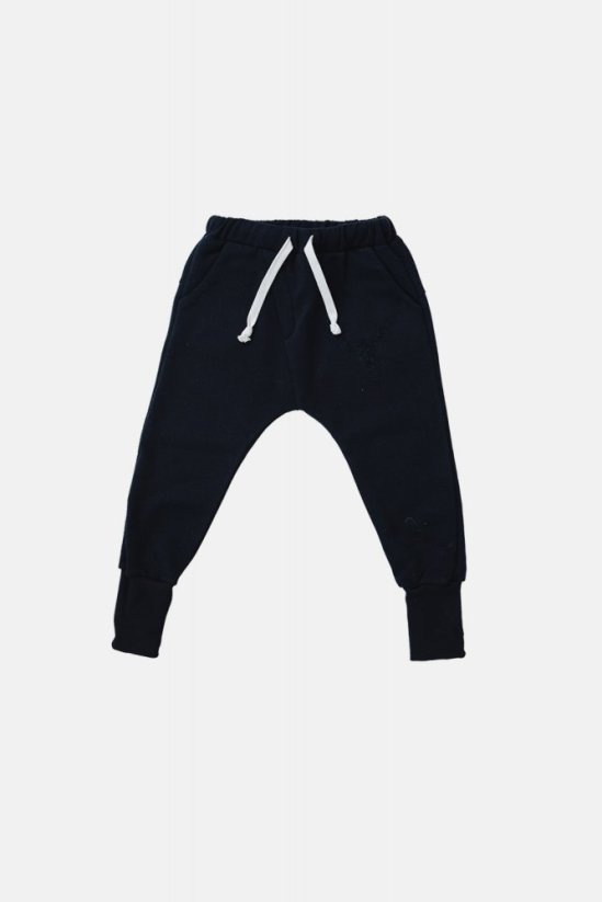 WARM PANTS black / Detské teplé nohavice - Veľkosť Booso: 4/5 rokov