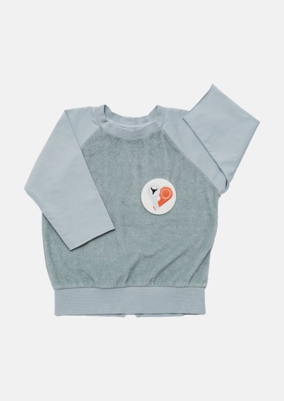 DOUBLE SWEATSHIRT OCEAN BLUE /Modrá mikina z dvojakej látky