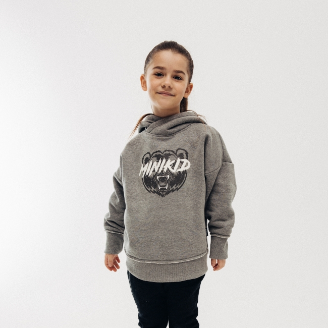 Mikina ROAR OVERSIZED HOODIE GRAY - Veľkosť: 110/116