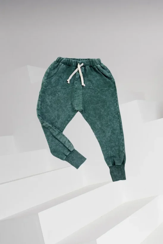 STRIPED VINTAGE PANTS green / Detské nohavice
