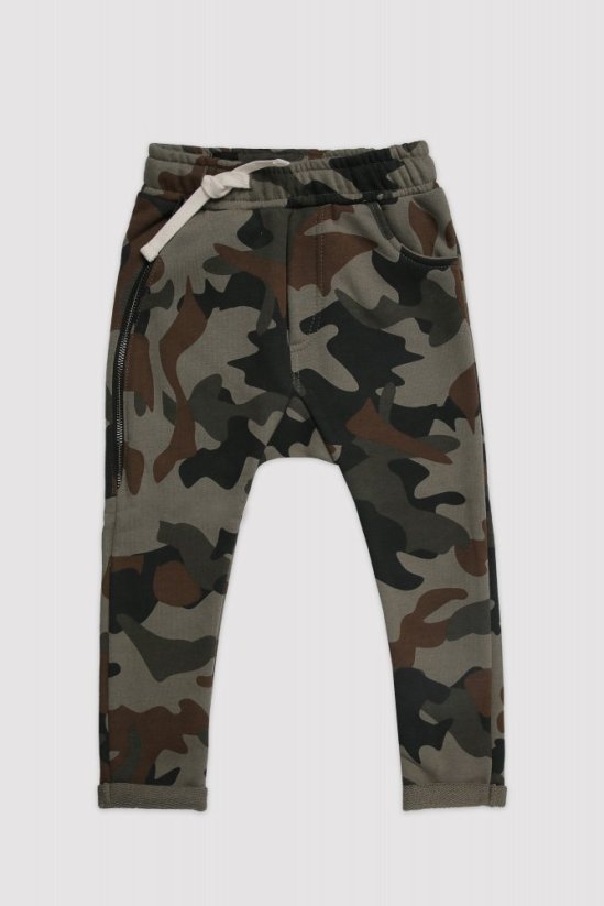 Nohavice CAMO ZIPPER JOGGERS - Veľkosť: 98/104