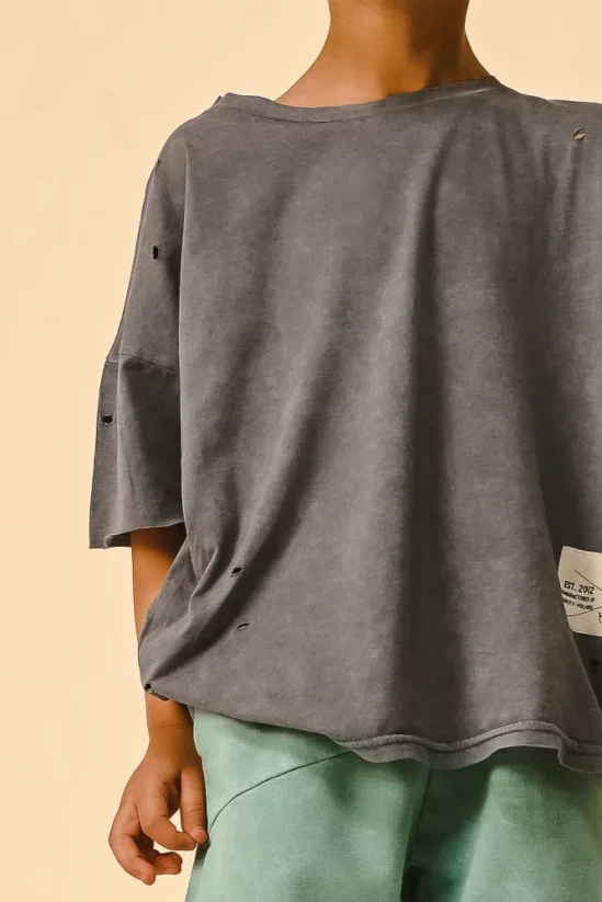 Tričko WIDE TORN TEE deep blue - Veľkosť Booso: 6/7 rokov
