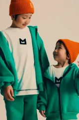 Emerald Green Pocket Hoodie / Detská mikina
