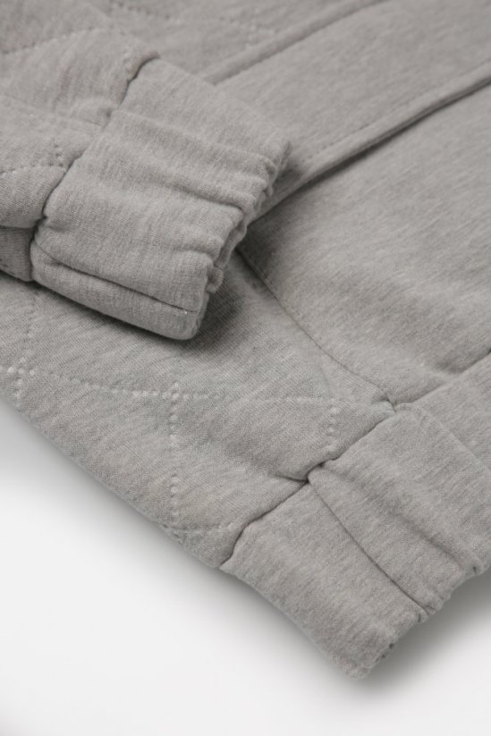 QUILTED GREY MINIKID SWEATSHIRT / Prešívaná mikina - Veľkosť: 98/104
