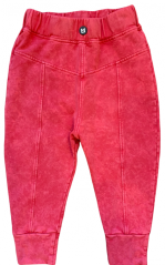 Nohavice VINTAGE RED STRAIGHT CUT PANTS