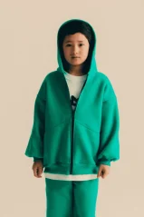 Emerald Green Pocket Hoodie / Detská mikina