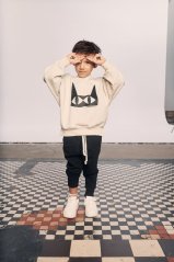 WARM PANTS black / Detské teplé nohavice