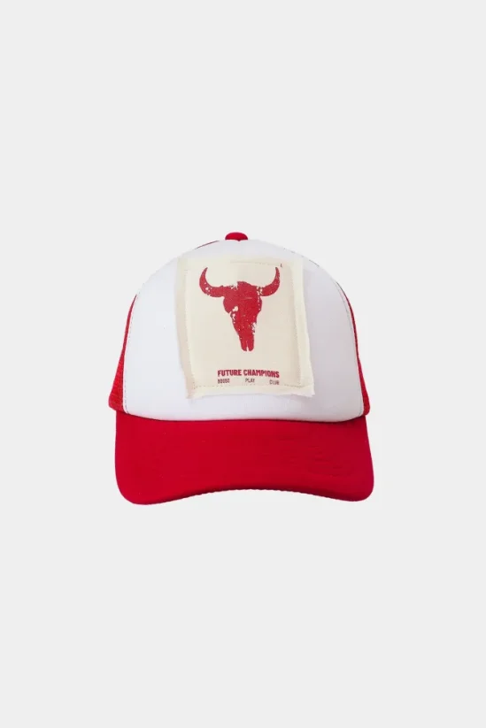 RED TRUCKER CAP red/white / Šiltovka so sieťkou