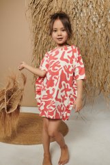 SPLASH FRILL DRESS coral / Dievčenské šaty
