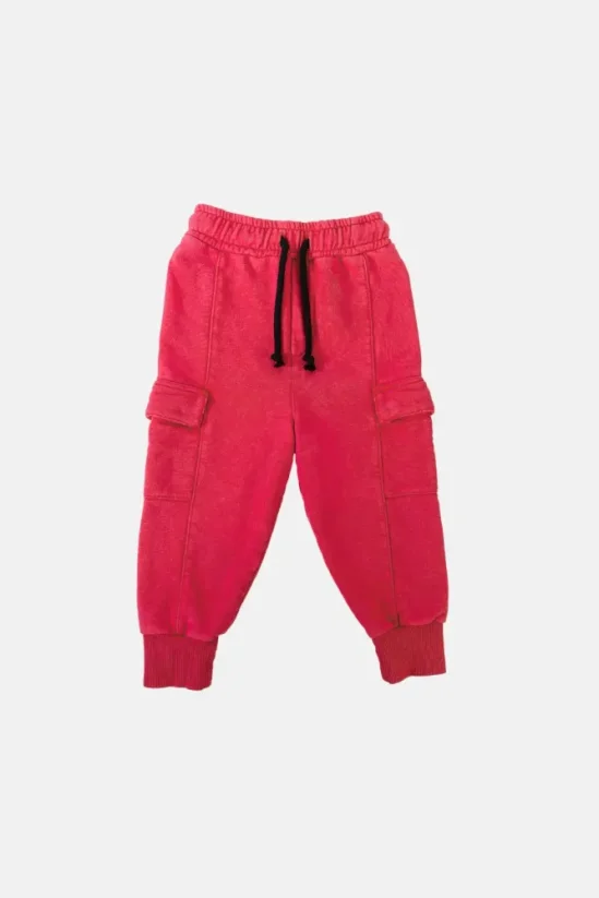 Washed Pink Cargo Pants / Detské nohavice