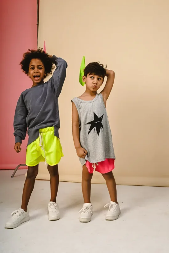 KÚPACIE ŠORTKY SWIM SHORT neon pink
