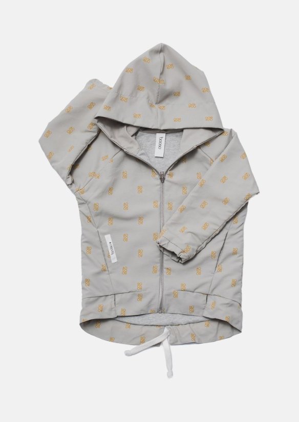 BEIGE BOOSO COAT / Vzorovaná bunda Booso - Veľkosť Booso: 8/9 rokov