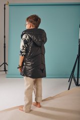 BLACK NYLON VEST / Detská čierna vesta