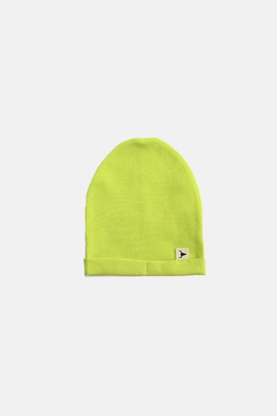 RIBBING BEANIE neon yellow / Detská čiapka - Veľkosť Booso: 8/9 rokov