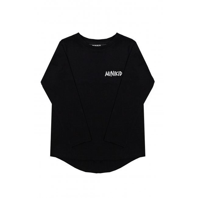 Čierne tričko s dlhým rukávom MINIKID CLASSICS - Veľkosť: 134/140